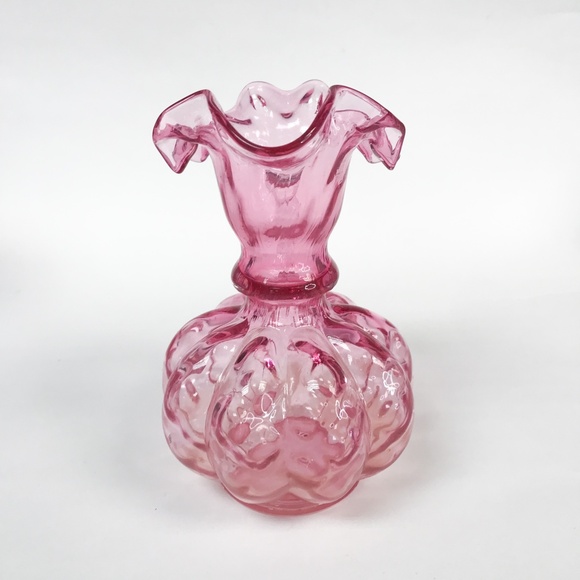 Cranberry Ruffled Glass Pitcher - Fenton? - Picture 2 of 7